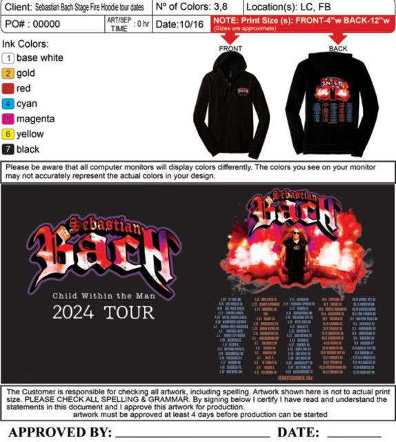 2024 Bach Tour Zip Up Hoodie