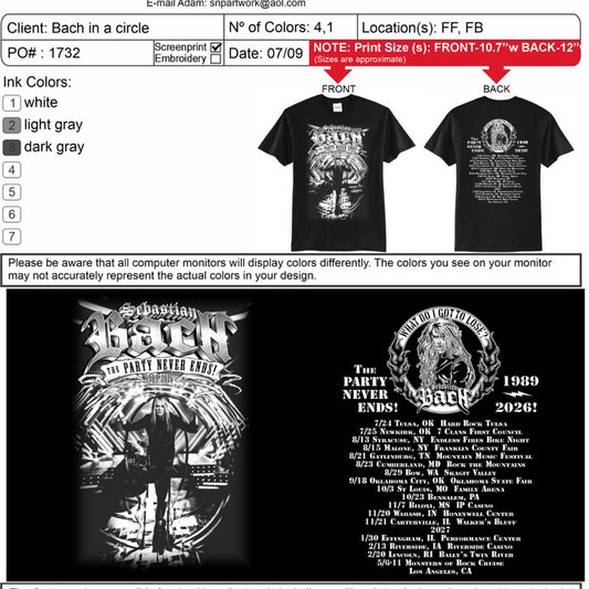 The PARTY NEVER ENDS 2026 Picture Tee