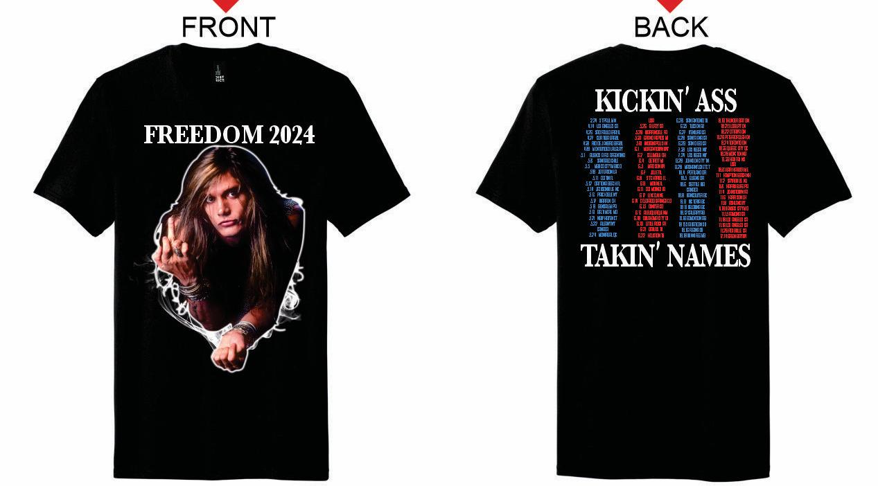 Sebastian Bach FREEDOM 2024 Tour Shirt