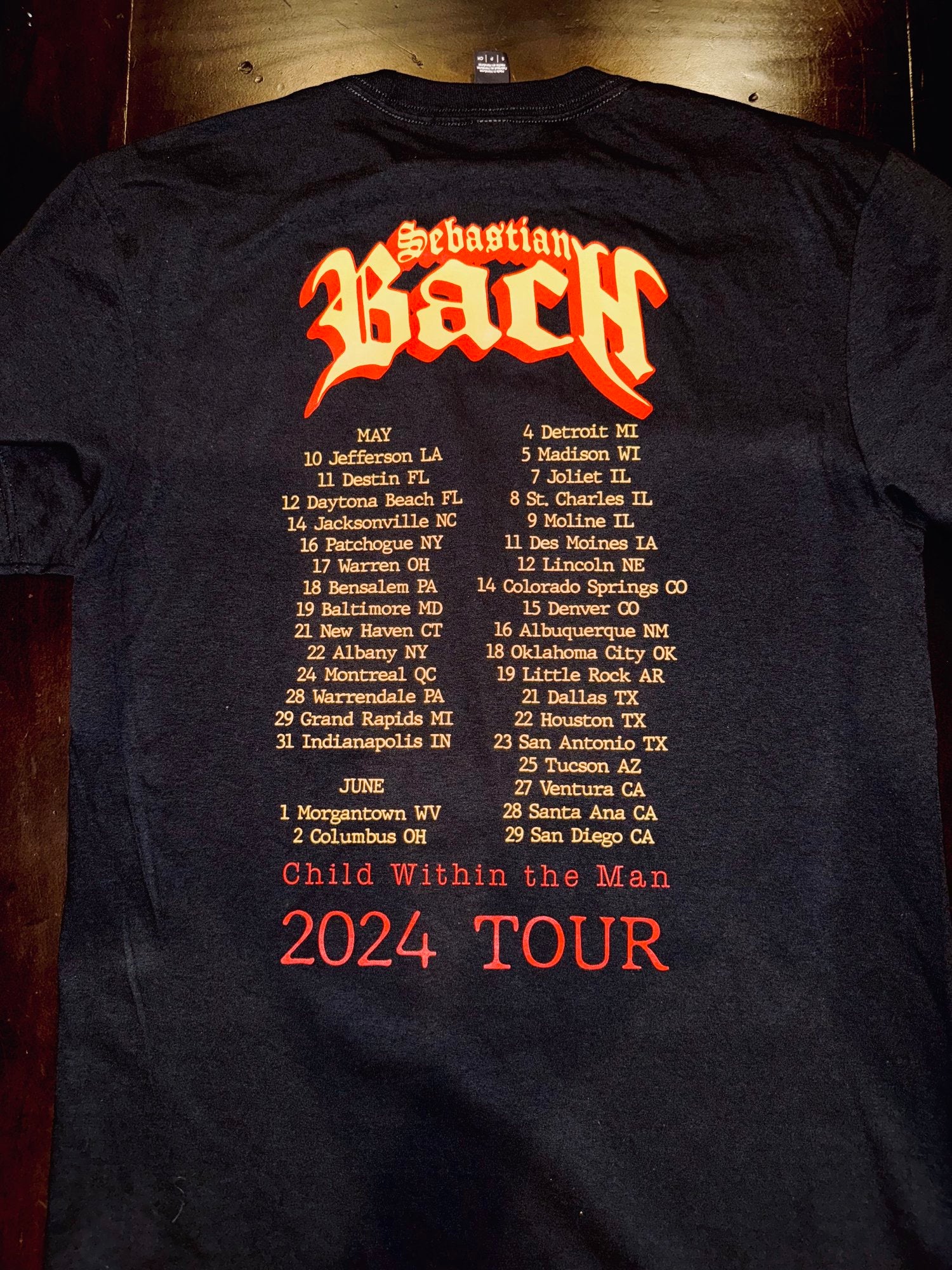 【希少】SKID ROW “Sebastian Bach” Tシャツ ビンテージ Sebastian Bach 'Skid Row' 30th Anniversary Tour Black All